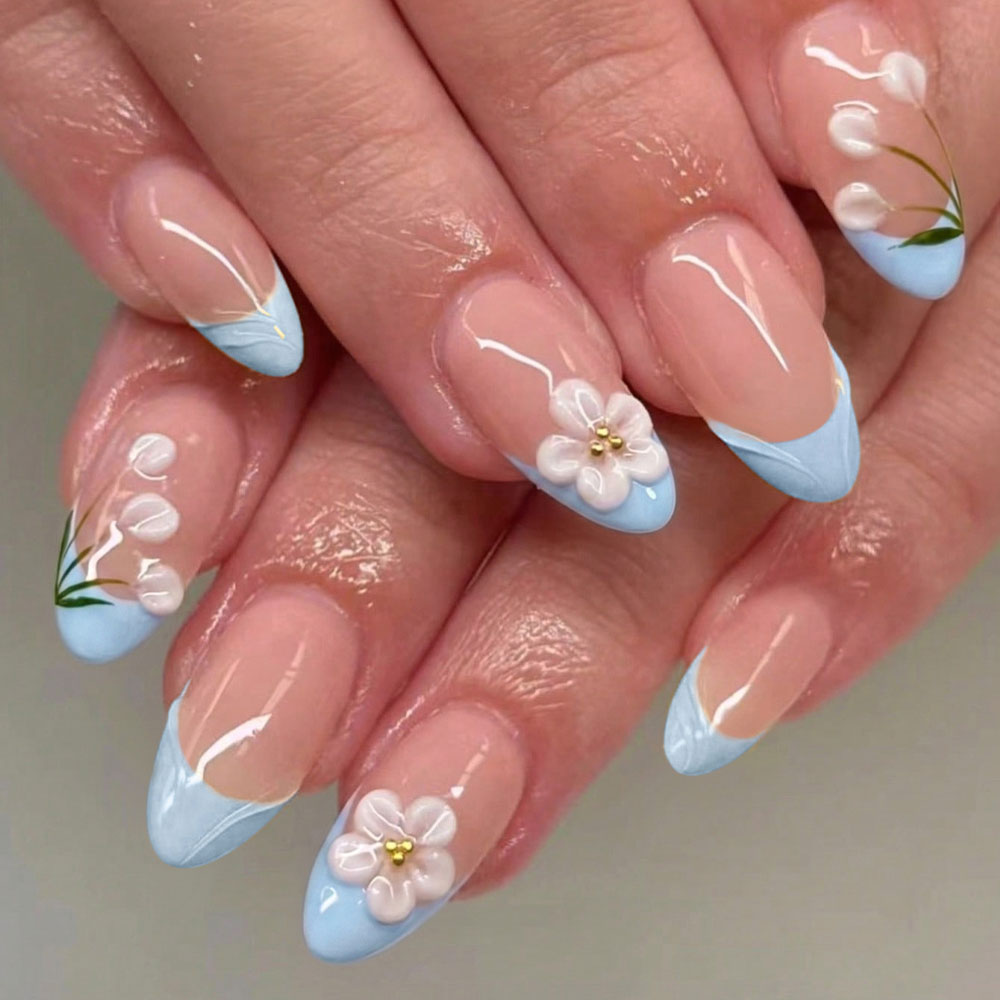 Pressed Flower Art - 30 piezas de pegatinas para uñas